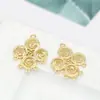 Accesorios DIY cobre puro chapado en oro 14K conector hueco para espiral antimosquitos material coreano hecho a mano para aretes colgante