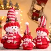 Adornos Navideños Grandes de Muñeco de Nieve Transfronterizos Tamaño Grande Mediano Pequeño Muñeco de Nieve Diseño de Atmósfera Nocturna del Centro Comercial Ping'an