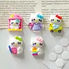 Ímãs de Geladeira Sanrio Brilhantes Temáticos de Bebidas Desenho Animado, Pequenos Materiais DIY de Cola de Creme para Capa de Celular, Presilhas de Cabelo, Elásticos de Cabelo