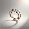 Anillo de Acero de Titanio para Pareja de Tres Anillos Anillo Giratorio Anti-Ansiedad Meditación Mindfulness Joyería Transfronteriza