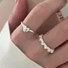 Diseño de Nicho en Forma de Corazón Estilo Minimalista Fresco Anillo de Corazón para Mujer Versátil Lujo Ligero Gama Alta Anillo Abierto para Dedo Índice para Mujer