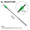 ACCMOS 13/10 pulgadas 4.2mm diámetro interior carbono puro ballesta flecha tiro con arco soporte tamaño