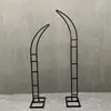 Nuevos Accesorios para Bodas Arco Hierro Forjado Puerta de Cuerno Césped Exterior Boda Soporte de Flores Arco Fondo de Escenario
