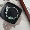 Nuevo Estilo Chino Estilo Antiguo Verde Bambú Rima Pulsera Fresca Gama Alta Mariposa Flor Fortuna Marca Pulsera Vintage Estilo Nacional Pulsera