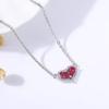 Collar de circonitas en forma de corazón con diseño de viento Ins, joyería pequeña, amor, luz, lujo, nicho, versátil, collar de alta gama, venta al por mayor para mujeres