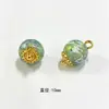 Botones decorativos coloridos de metal con forma de flor de imitación de jade para cheongsams retro, Hanfu, abrigos, suéteres, cárdigans de punto y ropa de abrigo.