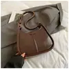 2025 Nova Inverno Commuter Grande Capacidade Simples Retrô Estilo Estrangeiro Moda Casual Textura Bolsa Transversal de Ombro Único para Mulheres