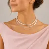 Collar multicapa de moda de perlas simples de imitación europeas y americanas, cadena de aleación con cuentas de perlas, para mujer, accesorios transfronterizos al por mayor