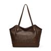 Bolsa Tote Casual para o Dia a Dia Feminina Grande Capacidade 2024 Novo Outono Combina com Tudo Bolsa de Ombro para Compras Bolsa de Aula para Estudante Universitária
