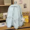 Mochila con Lunares Frescos y Lindos, Orejas de Conejo en Forma de Corazón, Nuevo Modelo Verano 2026, Adorable Bolso Escolar Estilo Loli para Estudiantes de Primaria y Secundaria