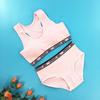 Conjunto de Ropa Interior de Desarrollo para Niñas con Letras de Moda para Escuela Secundaria y Primaria Chaleco Pequeño con Almohadilla de Esponja Ropa Interior