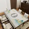 Nuevo Mantel de Mesa Estilo Chino Mantel Impermeable y a Prueba de Aceite Imitación Madera Mesa de Café Mantel Mesa de Comedor Mantel Aislante Mantel Antiescaldado Mesa de Té