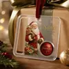 Colgante de Almacenamiento Acrílico de Muñeco de Nieve Navideño Transfronterizo, Clip para Billetes de Acrílico, Portabilletes Enrollable, Adorno Decorativo Navideño