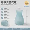 Vaso de plástico com bordas onduladas semitransparentes e linhas verticais, toque criativo nórdico de luxo leve e de alta qualidade, adequado para decoração de arranjo de flores hidropônicas na sala de estar