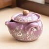 Trazado de fábrica peonía plateada ruyi olla de mano tapa de olla cuenco taza de té juego de té de cerámica de alta calidad tetera té anti-quemaduras alto valor de color