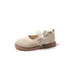Outono 2026 Novos Sapatos de Princesa Infantis Sapatos Individuais Pequenos de Malha para Meninas Estilo Pequeno Chanel Sapatos de Bebê Sola Macia Sapatos Individuais de Boca Rasa