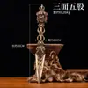 Buda Yuan Hui Xizang instrumento ritual King Kong mueca cabeza de caballo King Kong Nepal hecho a mano cobre superior hierro inferior cinco hebras Puba Vajra mazo