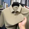 Camisa Polo Casual de Moda Trendy para Hombre Verano 2025, Elegante Casual Delgado Color Sólido Manga Corta, Una Pieza Envío Directo