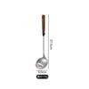 Espátula de Acero Inoxidable 304 con Mango de Madera Antideslizante para Uso en Casa, Juego de Utensilios de Cocina, Espátula para Freír, Resistente al Calor