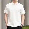 Camisa polo falsa de duas peças com gola de gaivota, camisa polo de manga curta com ombro normal, estilo old money para homens, verão, sensação de luxo leve e de alta qualidade, personalizado