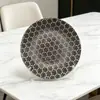 Prato de Frutas Moderno Minimalista de Cristal para Uso Doméstico na Mesa de Centro da Sala de Estar, Prato de Frutas Criativo de Vidro com Bolinhas Venda por Atacado