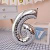 Balão de alumínio digital para aniversário de bebê de 32 polegadas, dourado, prateado, abertura de cena de sala, adereços, layout