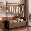 Colgador de piso colgador de dormitorio hogar interior móvil lujo ligero tendedero almacenamiento multifuncional perchero