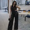 Ropa Africana Transfronteriza Europea y Americana para Mujer Primavera/Verano 2026 Nueva Moda Top Camisola de Color Sólido Conjunto Casual de Pantalones Largos de Cintura Alta