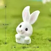 Mini Decorações de Bolo de Coelho Enfeites Coelho Branco Casa de Cenoura Animal Fofo Acessórios de Confeitaria de Aniversário