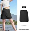 Jordan Falda de Verano para Mujer A-Line Hielo Suave Elástica Tejida Nueva Ropa de Trabajo Adelgazante Cubre Cadera Chica Atrevida