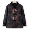 Ropa de invierno de abuela, chaqueta acolchada de algodón grueso con forro polar para personas de mediana edad y mayores, traje Tang de madre, abrigo acolchado de algodón, ropa acolchada de algodón de anciana, abrigo de mujer