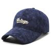 Gorra de béisbol de pana con letras bordadas para otoño e invierno, estilo coreano, para hombre y mujer, con lengüeta de pato bordada.