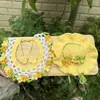 Producto listo para usar en stock: Sombrero de Gato para Gran Apertura Estilo Influencer de Tiktok, Diseño de Flores de Primavera, Auténtico Mismo Estilo, Bufanda Tejida a Crochet Hecha a Mano