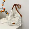 Bolso Tejido Calado para Mujer 2026 Primavera Nuevo Estilo Bolso Tote para Vacaciones en la Costa Bolso de Playa Bolso de Hombro Único Bolso de Axila