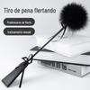 Acessórios de lingerie sexy raquete de pena para flertar chicote curto anel de pescoço sm vibrador chicote longo role play geração de cabelo sexy