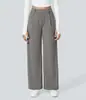 Amazon 2026 Otoño Nueva Moda Femenina Transfronteriza Europea y Americana Casual Color Sólido Bolsillo Holgado Traje Pantalón Versátil Ropa Casual