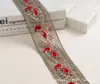 Novo Bordado Étnico Multicor Lantejoula Renda Corda de Osso Renda de Espelho Renda Vintage Fundo de Rede Linha Dourada Roupa