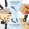 Set de Accesorios para Pulir y Medir Guitarras 25 en 1 Adecuado para Guitarra, Ukelele, Banjo y Bajo