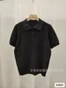 Camisa polo de malha feminina Jianheng de luxo leve, elegante e fina, camiseta de malha de manga curta de luxo para o verão feminino