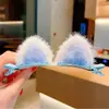 Internet Celebridade Bonito Orelha de Gato Hairpin Menina de Lã de Pelúcia Hairpin Cabelo da Menina Franja Lateral Clipe Acessórios para o Cabelo