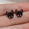 Múltiples Aretes de Animales de Acero Inoxidable para Mujer, Perro Poodle Lindo, Bulldog, Perro Salchicha, Aretes Personalizados