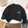 Camada base infantil de fleece com gola alta parcial, unissex, para outono e inverno, roupa íntima quente, adequada para crianças mais velhas, roupas de outono, roupas íntimas e blusas, atacado
