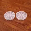 Caja de plástico transparente creativa para 8 cuentas, caja de almacenamiento de escritorio, caja redonda de plástico para bricolaje, caja de joyería de diamantes para teléfono móvil