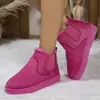 Botas de Nieve para Mujer para Exportación, Nuevo Modelo 2026, Forradas de Felpa, Talla Grande, Moda de Invierno, Botines Cortos Cálidos sin Cordones, Zapatos de Algodón para Mujer