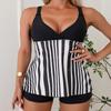 2026 Novo Modelo Aliexpress Europeu e Americano Tendência Estampado Maiô Duas Peças para Mulheres, Conjunto Biquíni Duas Peças para Praia, Roupa de Banho Conservadora