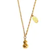 Collar de calabaza de la suerte 2024 nuevo verano para mujer cadena de clavícula red roja de acero de titanio de oro de 18k de alta calidad que no se decolora