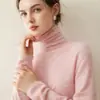 Suéter de cachemira pura 2026 invierno nuevo para mujer primera línea listo para usar camisa base estilo elegante holgado adelgazante cálido suéter