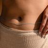 Joyería de Moda Transfronteriza Europea y Americana Cadena de Cuentas de Cobre Sexy Conjunto de Cuentas Cadena para el Vientre Minimalista para Mujer Cadena de Cintura de Perlas de Arroz con Pedrería