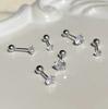 Pendientes pequeños de plata 925 con forma de cóclea y circón para mujer, con forma de aguja y hueso de oreja, de temperamento de alta calidad, para dormir libremente.