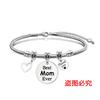 Pulseira europeia e americana transfronteiriça pulseira de osso de cobra de aço inoxidável pulseira com gravação em aço titânio presente de feriado comemorativo do Dia das Mães atacado